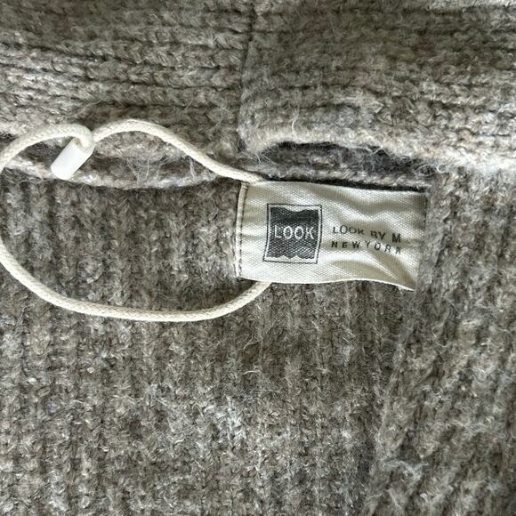 Anthropologie Look By M Every Day Cape Cardigan Gray Open Front Pockets - OSFM - Picture 6 of 8